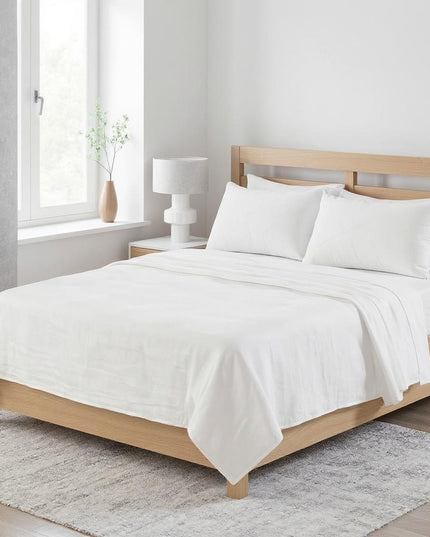 Ivory Linen Full Double Flat Sheet