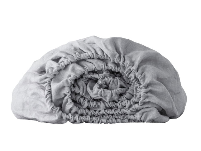 Light Pink Linen Twin Fitted Sheet