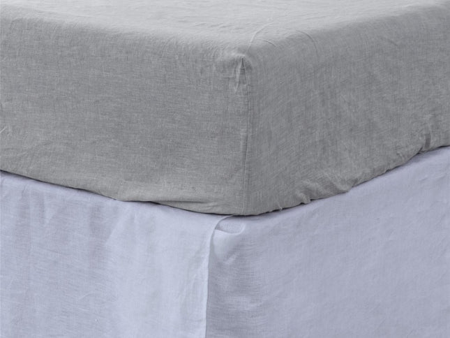 Light Pink Linen Twin Fitted Sheet