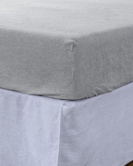 Light Pink Linen Twin Fitted Sheet