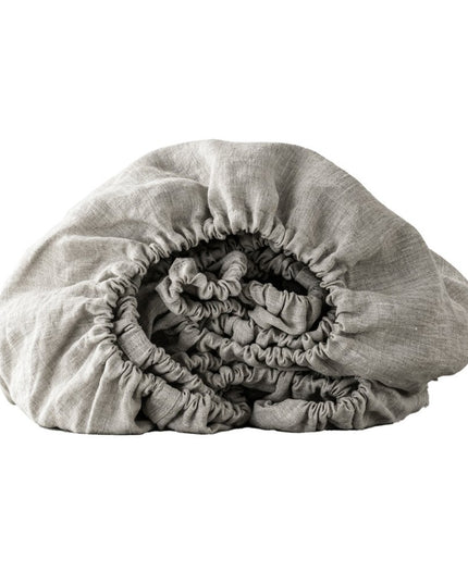 Light Pink Linen Twin Fitted Sheet