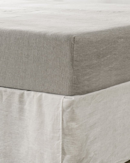 Light Pink Linen Twin Fitted Sheet