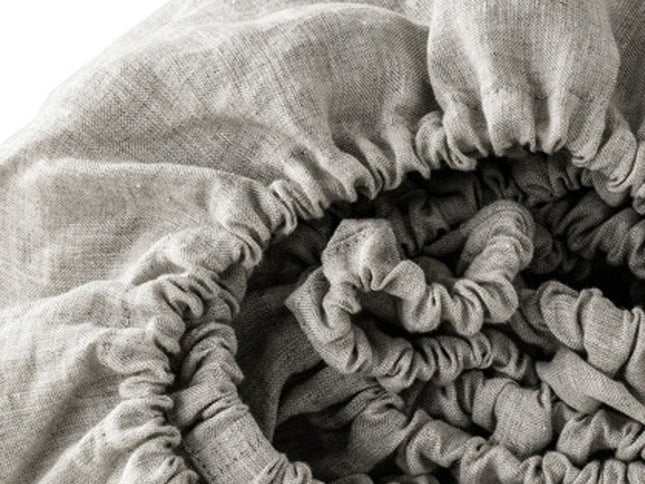 Light Pink Linen Twin Fitted Sheet