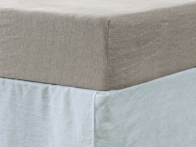 Light Pink Linen Twin Fitted Sheet