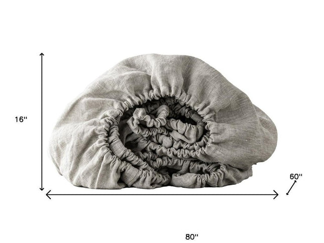 Ivory Linen Queen Fitted sheet