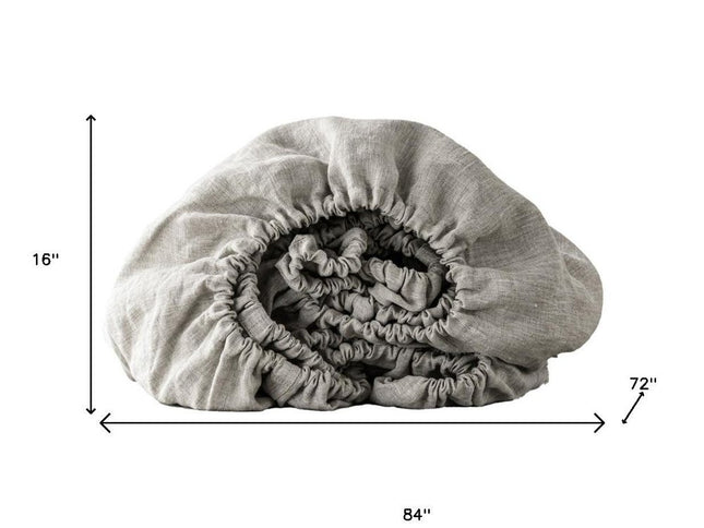 Ivory Linen California King Fitted sheet