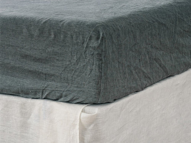 Light Pink Linen Twin Fitted Sheet