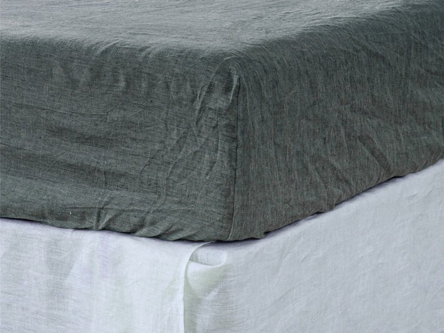 Light Pink Linen Twin Fitted Sheet