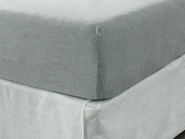 Light Pink Linen Twin Fitted Sheet