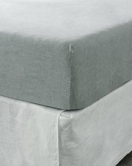 Light Pink Linen Twin Fitted Sheet