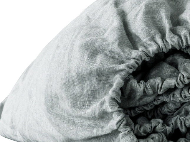 Light Pink Linen Twin Fitted Sheet