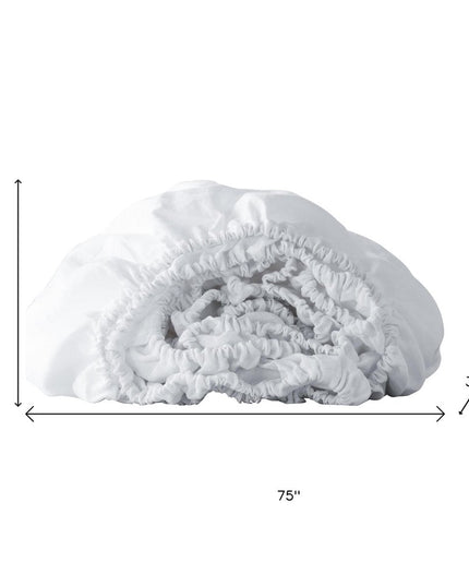 Light Pink Linen Twin Fitted Sheet