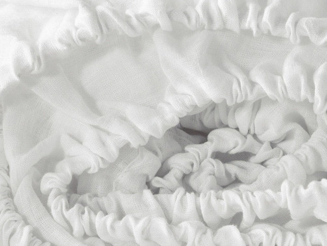 Ivory Linen Twin Fitted Sheet