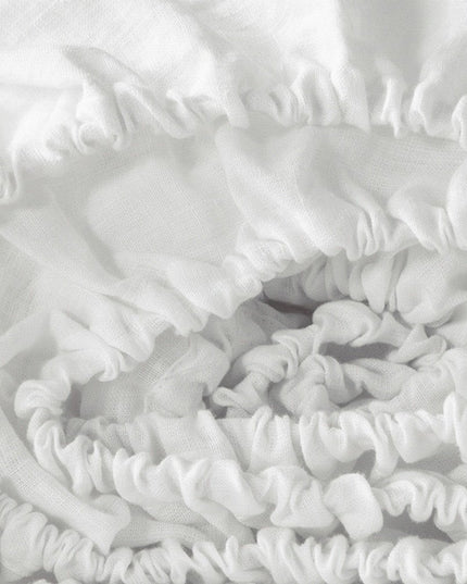 Ivory Linen Twin Fitted Sheet