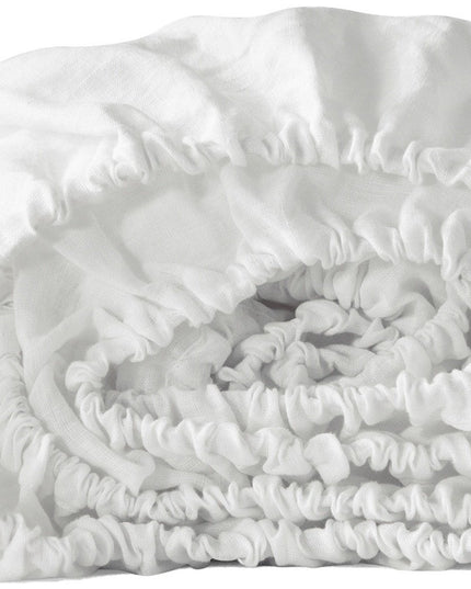 Ivory Linen Twin Fitted Sheet