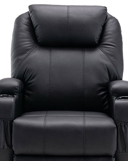 33" Black Power Heated Massage Lift Assist Recliner
