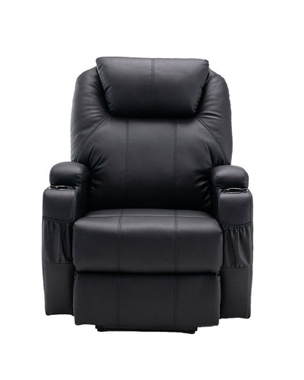 33" Black Power Heated Massage Lift Assist Recliner