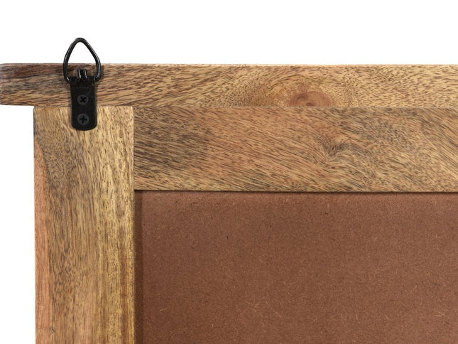 30" Brown Solid Wood Three Drawer Nightstand