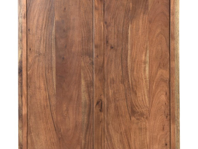 36" Dark Brown Solid Wood Five Drawer Chest