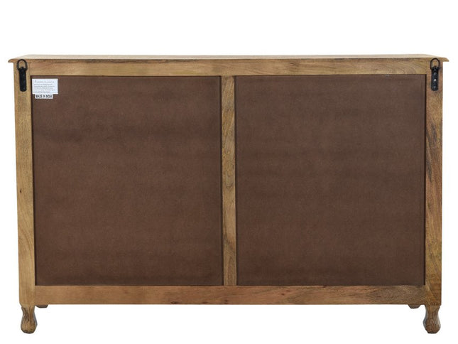 57" White Solid Wood Seven Drawer Dresser