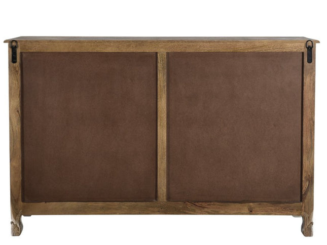 57" Gray Solid Wood Seven Drawer Dresser