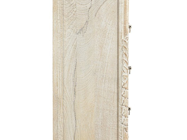 57" White Solid Wood Seven Drawer Dresser