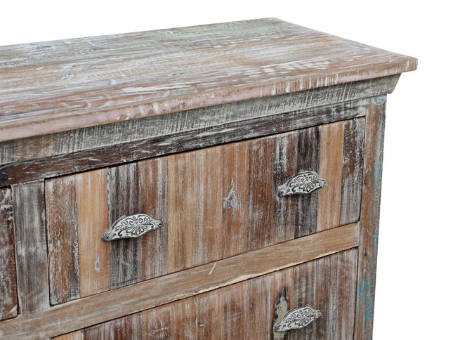 60" White Solid Wood Six Drawer Double Dresser