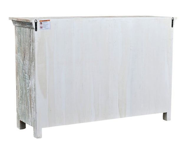 60" White Solid Wood Six Drawer Double Dresser