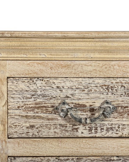 64" White Solid Wood Seven Drawer Double Dresser