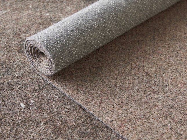 8' Round Gray Non Slip Rug Pad