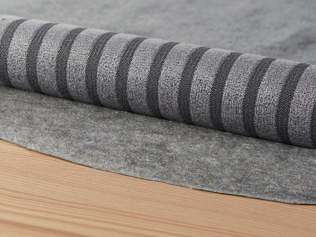 8' Round Gray Non Slip Rug Pad