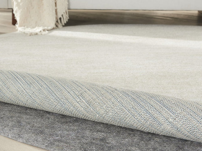 8' Round Gray Non Slip Rug Pad