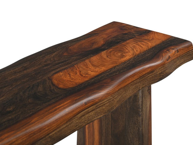 60" Dark Brown Solid Wood Frame Console Table