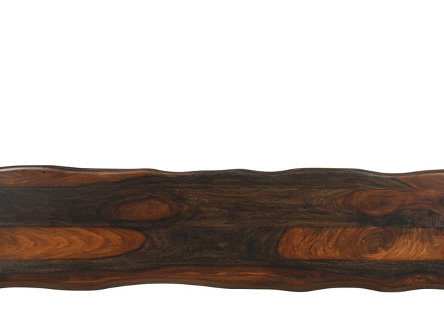 60" Dark Brown Solid Wood Frame Console Table