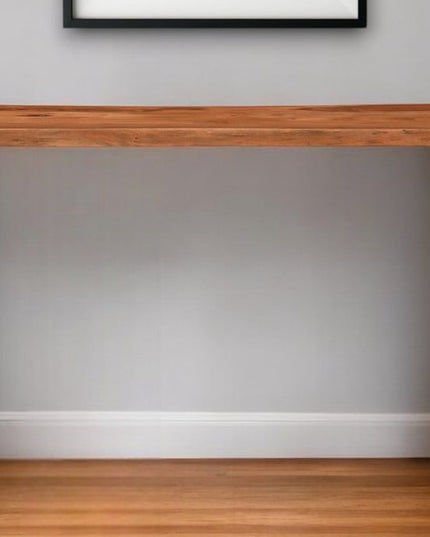 57" Chestnut Solid Wood Sled Console Table