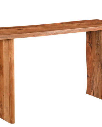57" Chestnut Solid Wood Sled Console Table