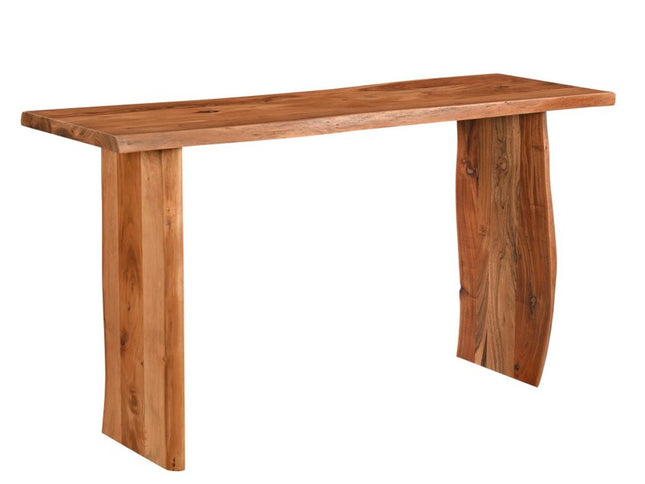 57" Chestnut Solid Wood Sled Console Table