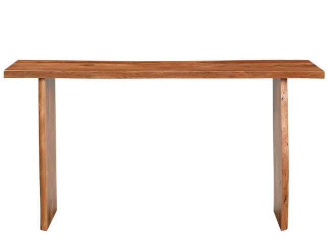 57" Chestnut Solid Wood Sled Console Table
