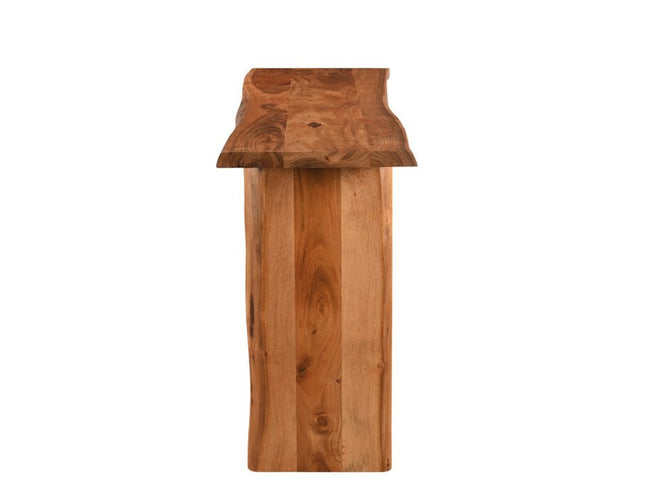 57" Chestnut Solid Wood Sled Console Table