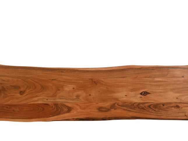 57" Chestnut Solid Wood Sled Console Table