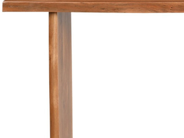 57" Chestnut Solid Wood Sled Console Table