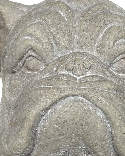 16" Gray Polyresin Dog Hand Painted Tabletop Sculpture