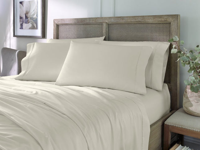Six Piece Ivory Tencel Lyocell King Sheet Set
