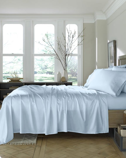 Six Piece Powder Blue Tencel Lyocell King Sheet Set