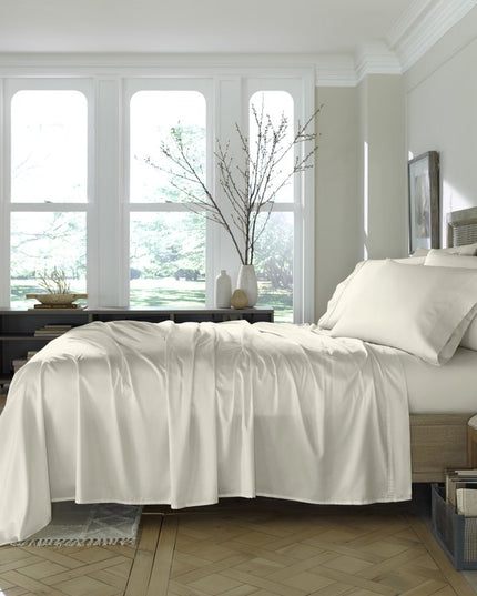 Six Piece Ivory Tencel Lyocell Queen Sheet Set