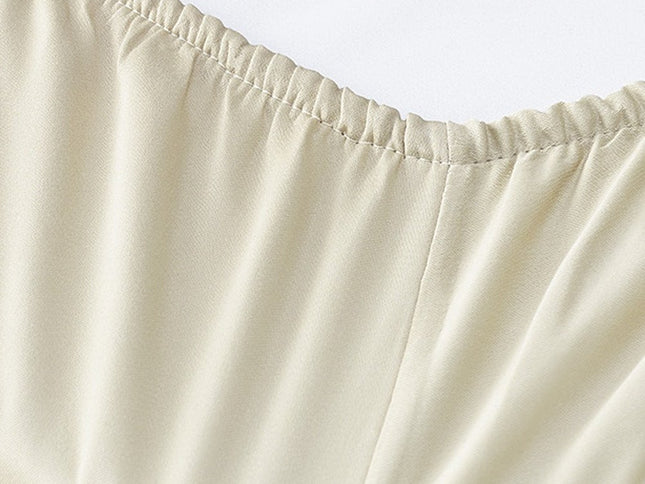 Six Piece Ivory Tencel Lyocell Queen Sheet Set