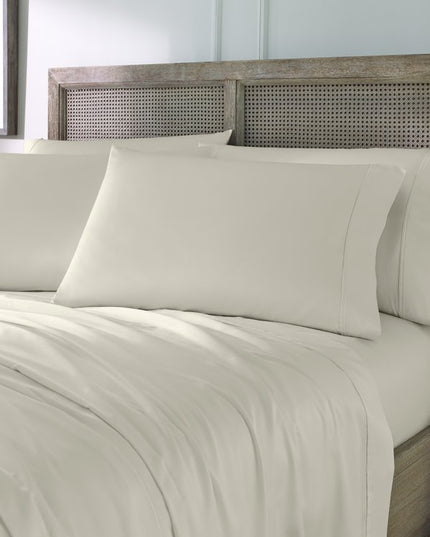 Six Piece Ivory Tencel Lyocell Queen Sheet Set