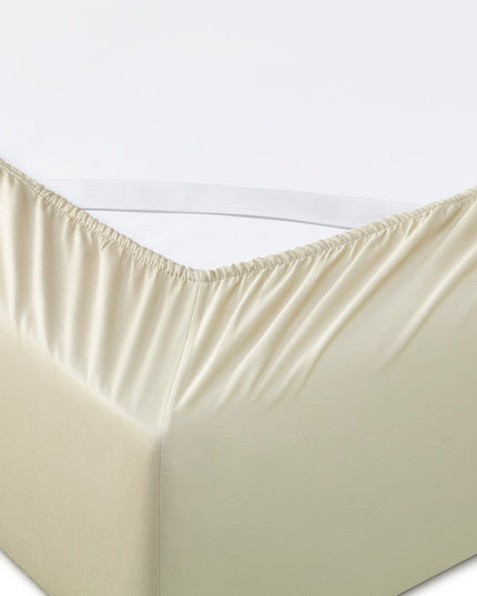 Six Piece Ivory Tencel Lyocell Queen Sheet Set