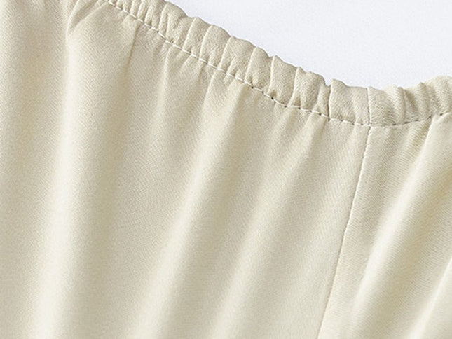 Six Piece Ivory Tencel Lyocell Queen Sheet Set