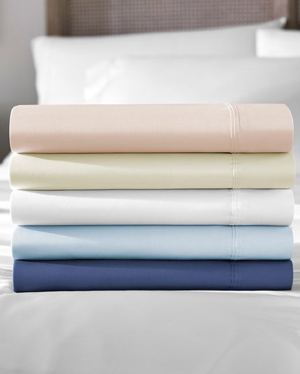 Six Piece Powder Blue Tencel Lyocell Queen Sheet Set